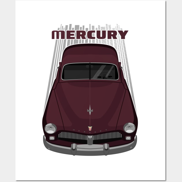 Mercury Coupe 1949 - Maroon Wall Art by V8social